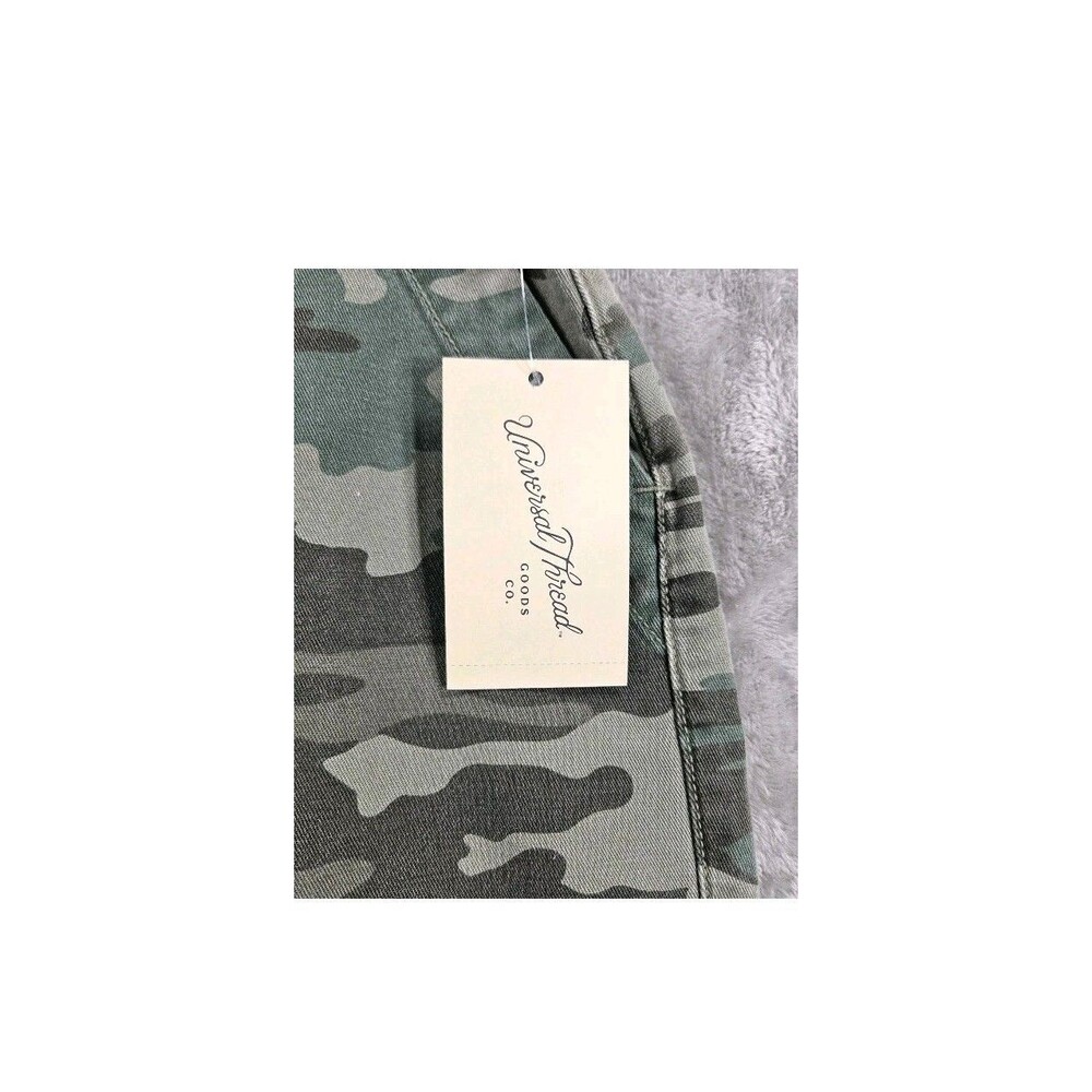 Cargo Pants Womens 0 Green Camo Utility Straight Leg Stretch Universal Threads - Picture 8 of 16
